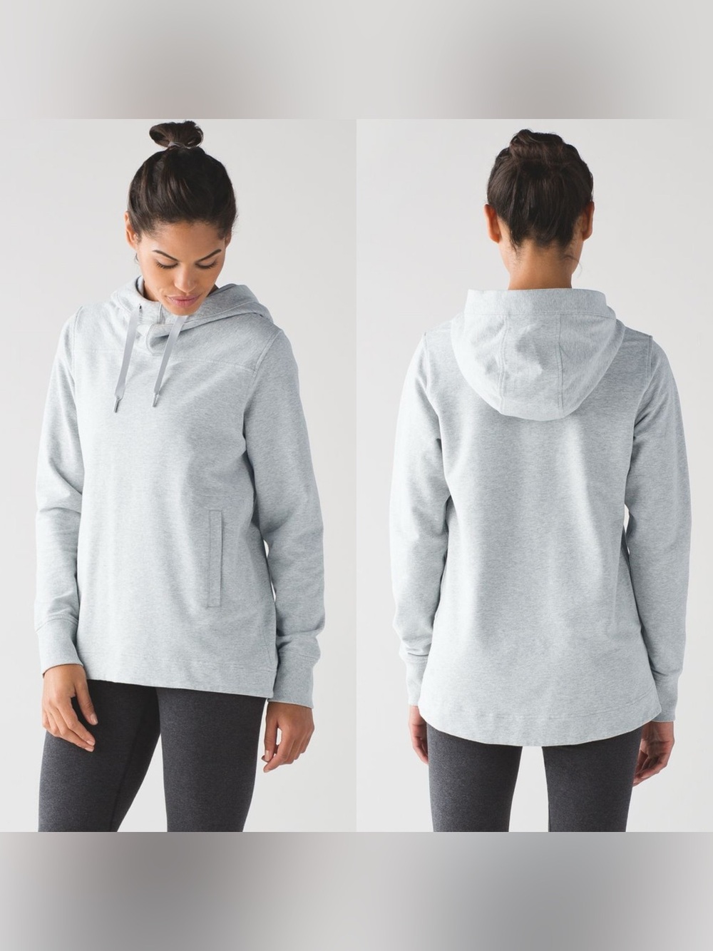 Lululemon Split Pullover in Heathered Light Grey/Seal Grey 6
